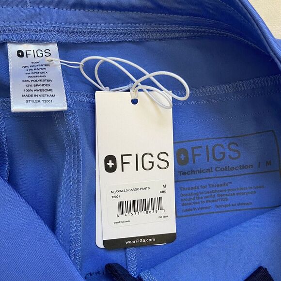 Figs Axim 2.0 Cargo Scrub Pants Ceil Blue Size Medium - Picture 5 of 11